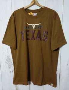 Carhartt Relaxed Fit Heavyweight Texas Graphic T-Shirt 2XL Oiled Walnut Heather - Picture 1 of 3