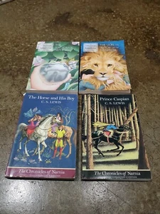 CHRONICLES OF NARNIA BOOK LOT C.S. Lewis Books #1 2 3 4 Lion Witch Wardrobe - Picture 1 of 9