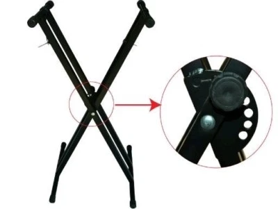 Piano Keyboard Stand Height Adjustable Foldable Steel Double Braced X Type Frame