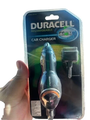 Duracell FD4104 Rechargeable Fast Car Charger For Apple iPhone & iPad, iPod - Image 1 of 2