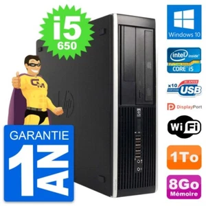 PC HP 8100 Elite SFF Intel Core i5-650 RAM 8Go Disque Dur 1To Windows 10 Wifi - Photo 1/3