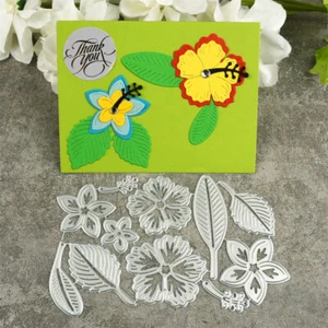 Flowers Leaves Metal Cutting Dies Diy Scrapbooking Cards Embossing Stencil Mould - Picture 1 of 4