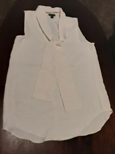 Ann Taylor Ivory Tank With Front Knot - Picture 1 of 5