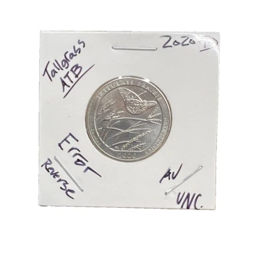 CLAD Error Filled Die 2020-D Tallgrass Prairie Kansas ATB Quarter Dollar Error - Image 1 of 4