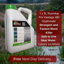 5L ROUNDUP PRO VANTAGE 480 STRONGEST WEED KILLER AVAILABLE ON THE MARKET NEW