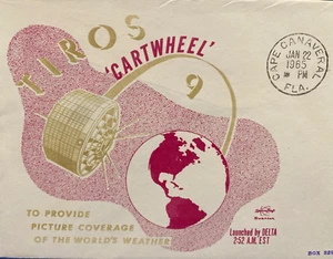 TIROS 9 CARTWHEEL WEATHER SATELLITE SWANSON SPACE COVER CAPE JAN 22, 1965 - Picture 1 of 7