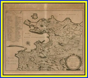 Original ANTIQUE MAPA de NAPLES por Pierre Vander AA circa 1729 - Imagen 1 de 4