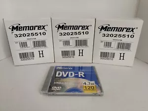 Memorex DVD-R 4.7GB Discs in Jewel Cases - 14 New & Factory Sealed, 1 Open - Picture 1 of 6