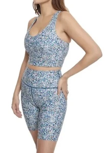 $105 SAGE COLLECTIVE Bralette Deportivo y Pantalones Cortos de Yoga Set de 2 Piezas S Multi Floral - Imagen 1 de 3