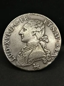 1/2 ECU ARGENT 1792 A PARIS LOUIS XVI 14.56g 33mm FRANCE / SILVER - Picture 1 of 3