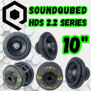 SoundQubed HDS2.2 Series 1200w Subwoofer 10 Inch Dual 4 Ohm - Picture 1 of 8