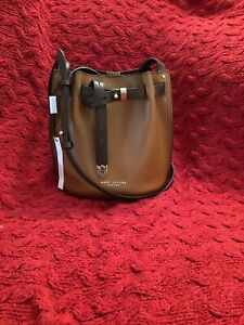 Marc Jacobs Tan/Brown Genuine Leather Bucket/Crossbody Bag Authentic NWT