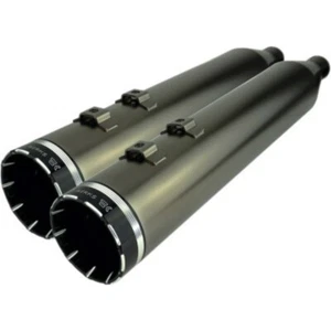 Khrome Werks 202650 Smoked Chrome Tracer 4.5" HP Plus Slip-On Mufflers M8 17-24 - Picture 1 of 1