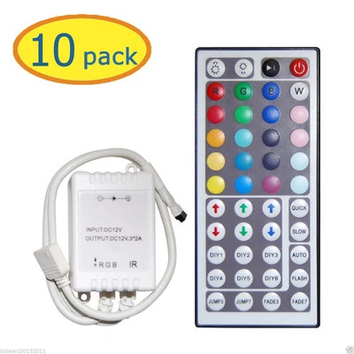 10PCS 44Key IR Remote Controller For 5050 3528 SMD RGB LED Strip Lights DC12V 6A - Image 1 of 4