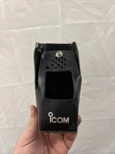 ICOM Leather Holster Pouch Handheld Aviation Radio Holder Belt Clip Swivel Icom - Picture 1 of 2