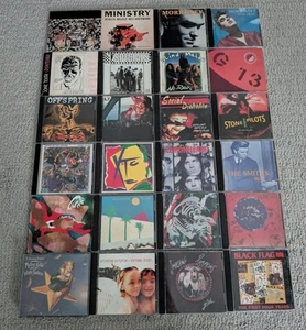 Lot of 24 New Wave Punk 80s 90s CDs L7 Smashing Pumpkins Cure Social Distortion - Picture 1 of 2