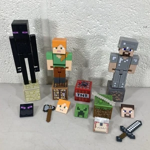 Minecraft Comic Maker gemischtes Figuren-Set - Enderman Steve Alex TNT Iron Armor Face - Bild 1 von 7