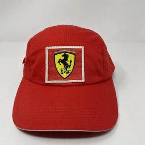 Vintage Ferrari Hat Cap Strap Back 5 Panel Scuderia Formula 1 Racing F1 Racing - Picture 1 of 12