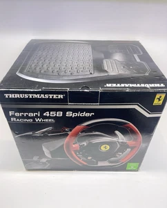 Thrustmaster Ferrari 458 Spider Gaming Wheel and Pedals Set Black Red with stand - Picture 1 of 4