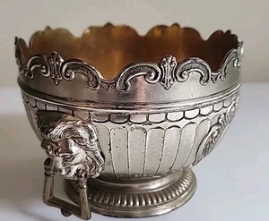 Vintage MONTEITH versilberte Schale mit Löwenkopfgriffen 40er Jahre - Bild 1 von 6