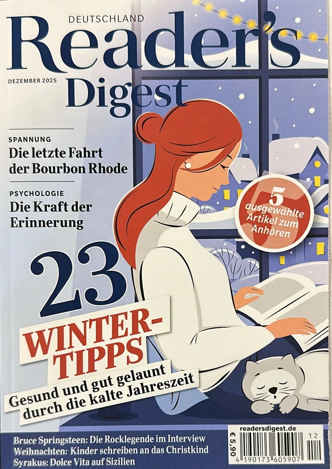Reader’S Digest German Magazine December 2025 Free Shipping Foto 1 de 1