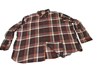 The Foundry Men's Flannel Shirt Size 5XL Plaid Button Down Pockets Casual - Image 1 of 4