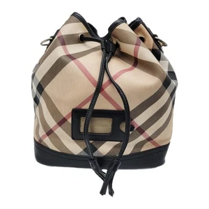 Vintage Burberry Nova Check Bucket Bag Handtasche mit Spiegel Accessoire + COA - Bild 1 von 22