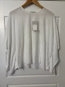 NWT Zara White Cape Dolman Capelet Cute Casual Flowy Easy Blouse Top Small S 4 6 - Picture 1 of 3