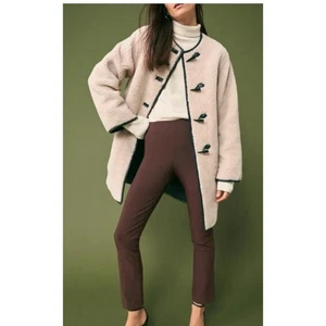 MM Lafleur 2 Pant Cigarette Foster Hose Power Stretch Naht Seitenreißverschluss Braun - Bild 1 von 9