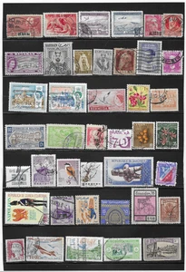 World Wide Collection of 41 Different Old Used Off Paper Stamps #1 - Bild 1 von 1