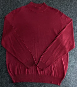 Jos A Bank Herren Pullover Gr. XL rot burgund 100% Seide Stehkragen Urlaub Fotos - Bild 1 von 8