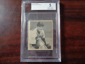 1948 Bowman Allie Reynolds #14 Rookie Card Beckett BVG 5 Excellent-YANKEES - Picture 1 of 1