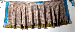 Women's Indian Sari Wrap Skirt Handmade Reversible Vintage Hippie XL Tea - Picture 1 of 6