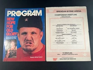 WWF WWE Program Volume 133 Nikolai Volkoff Steele Albano Hogan Andre Match Card - Picture 1 of 8