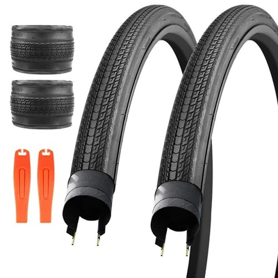 Neumático de bicicleta de carretera 1/2 paquete 700 * 28C/32C/35C bicicleta plegable neumático de repuesto para B... Foto 1 de 4
