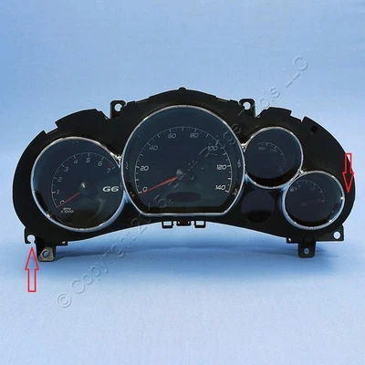 Medidor de cuadro de instrumentos GM OEM con lengüeta rota agrietada para Pontiac G6 2008-2009 1 mi Foto 1 de 4