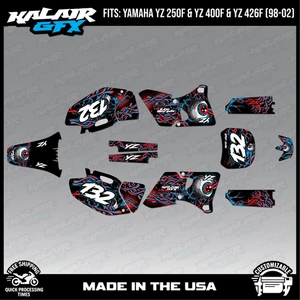 Graphics Kit for YAMAHA YZ250F YZ400F YZ426F (1998-2002) Core - RED - Picture 1 of 4