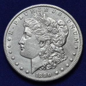 Dólar de plata Morgan 1890-CC. Detalles AU, limpios. - 368 - Imagen 1 de 12