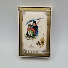 VTG Norman Rockwell Art 'Winter' Trump Bridge Playing Cards, USA, Jokers