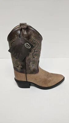 Old West Kids J Toe Cowboy Boots, Tan, Little Kids 12.5 M - Image 1 of 4