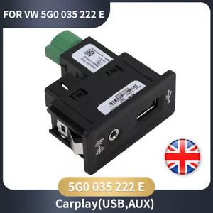 Interruptor de conexión de medios AMI 5G0035222E MDI puerto USB AUXILIAR Carplay para Golf MK7 7.5 - Imagen 1 de 8