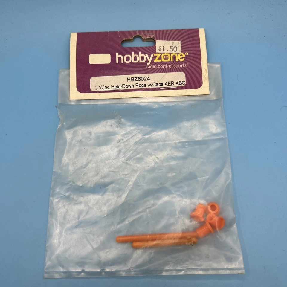 HOBBY ZONE HBZ6024 2 WING HOLD-DOWN RODS WITH CAPS: AER, ABC B26 - Image 1 of 1