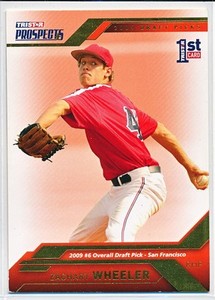 ZACK WHEELER 2009 TRISTAR PROSPECTS PLUS GOLD FOIL PROSPECT RC #'D /50 (METS)