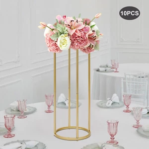 Metal Flower Stand Vase Column Stand Wedding Flower Stand Wedding Centerpieces - Picture 1 of 24