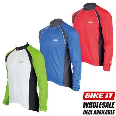 MENS CYCLING JERSEY Eigo Logic Long Sleeve Cycle Road Jersey WHOLESALE BULK DEAL - Image 1 of 4