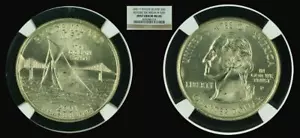 2001-P 25C NGC MS65 Rhode Island - Reverse Die Break (State Quarter Mint Error) - Picture 1 of 1