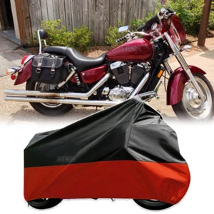 For Honda Shadow VT 750 1100 VT1300 XXXL Waterproof Motorcycle Cover Black&Red - Foto 1 di 15
