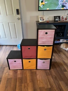 Shelf With 6 Cube Storage Bins Included - Picture 1 of 3