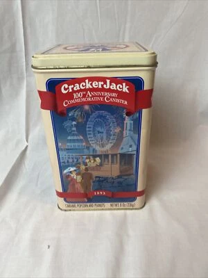 Vintage Cracker Jack 100th Anniversary Collectors Tin 1893 ~1993 Popcorn - Image 1 of 4