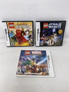 LEGO Star Wars Marvel Battles Ninjago Lot Of 3 (Nintendo DS/Nintendo 3DS) CIB - Picture 1 of 22